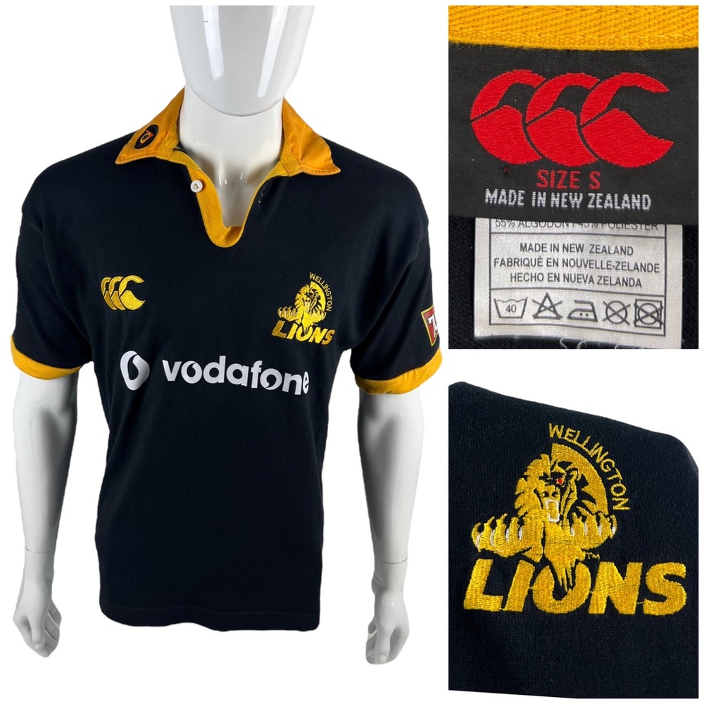 Wellington Lions Rugby Vintage Canterbury of New Zealand Mens Small Jersey Shirt